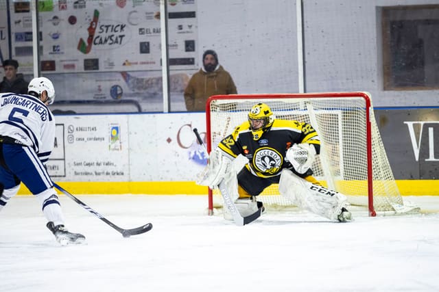 Uldis Calpa in goal